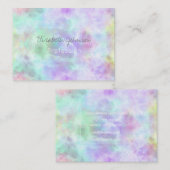 Pastel regenboogscheurtje-Stropdas-verf Waterverf Visitekaartje (Voorkant / Achterkant)
