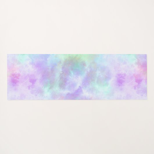 Pastel regenboogscheurtje-Stropdas-verf Waterverf Yogamat (Achterkant (horizontaal))