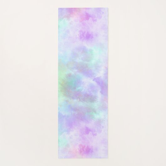 Pastel regenboogscheurtje-Stropdas-verf Waterverf Yogamat (Achterkant)