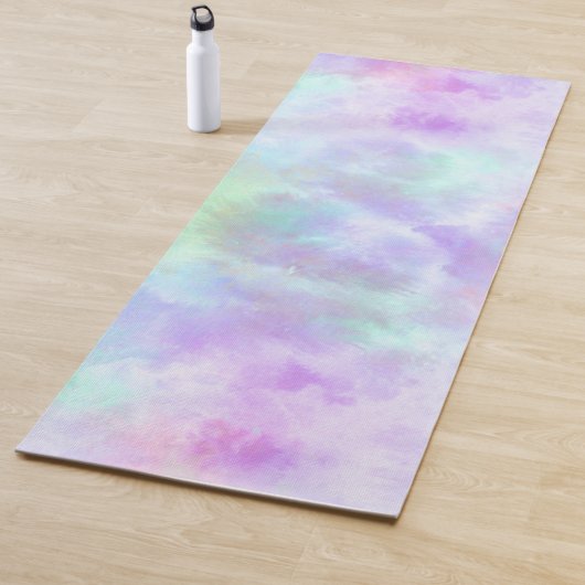 Pastel regenboogscheurtje-Stropdas-verf Waterverf Yogamat (In situ)