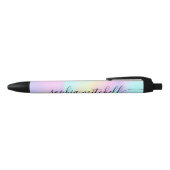 Pastel Regenboogscript Calligrafische Zwarte Inktp Inkt Pen (Bovenkant)