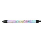 Pastel Regenboogscript Calligrafische Zwarte Inktp Zwarte Inkt Pen (Voorkant)