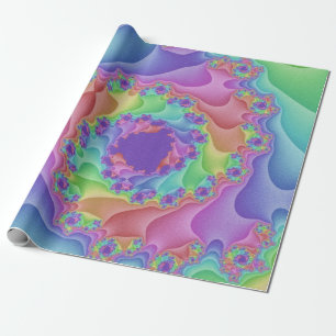 Pastel regenboogspiraal cadeaupapier