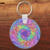 Pastel regenboogspiraal sleutelhanger (Voorkant)