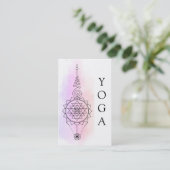*~* Pastel regenboogsterstrips Sacred Geometry YOG Visitekaartje (Staand voorkant)