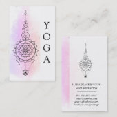 *~* Pastel regenboogsterstrips Sacred Geometry YOG Visitekaartje (Voorkant / Achterkant)