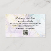 *~* Pastel Regenboogstraal Abstract Spa QR Gold Gl Visitekaartje (Achterkant)