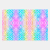 Pastel regenboogstraal Stropdas-Dye Fractal All-Oc Inpakpapier Vel (Voorkant)