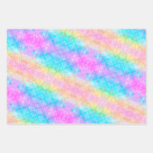 Pastel regenboogstraal Stropdas-Dye Fractal All-Oc Inpakpapier Vel (Voorkant 3)