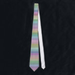 Pastel regenboogstreep stropdas<br><div class="desc">Dit is een  pastelpatroon,  met zachte gekleurde regenboogstrepen.</div>