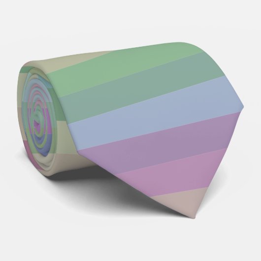 Pastel regenboogstreep stropdas (Opgerold)