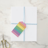 Pastel Regenboogstripe Gift Labels Cadeaulabel (Met Touw)