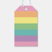 Pastel Regenboogstripe Gift Labels Cadeaulabel (Voorkant)