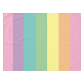 Pastel Regenboogstripe Tablecloth Tafelkleed (Voorkant (Horizontaal))
