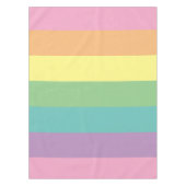 Pastel Regenboogstripe Tablecloth Tafelkleed (Voorkant)