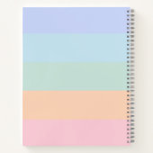 Pastel regenboogstripes echte schoonheid binnen notitieboek (Achterkant)