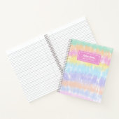Pastel Regenboogstripes Stropdas-Dye Waterverf Naa Notitieboek (Binnen)