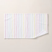 Pastel Regenboogstrips Handhanddoek Handdoek (Handdoek)