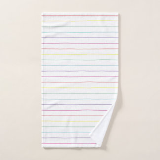 Pastel Regenboogstrips Handhanddoek Handdoek