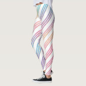 Pastel Regenboogstrips Leggings (Links)