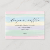 Pastel Regenboogstrips Luierspoelbehuizing Ca Informatiekaartje (Voorkant)