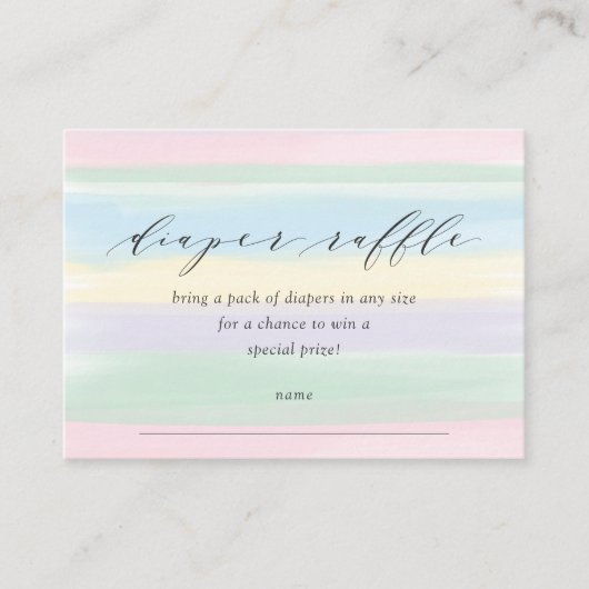 Pastel Regenboogstrips Luierspoelbehuizing Ca Informatiekaartje (Voorkant)