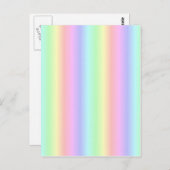 Pastel regenboogstrips - Patroon Briefkaart (Voorkant / Achterkant)