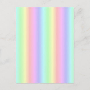 Pastel regenboogstrips - Patroon Briefkaart