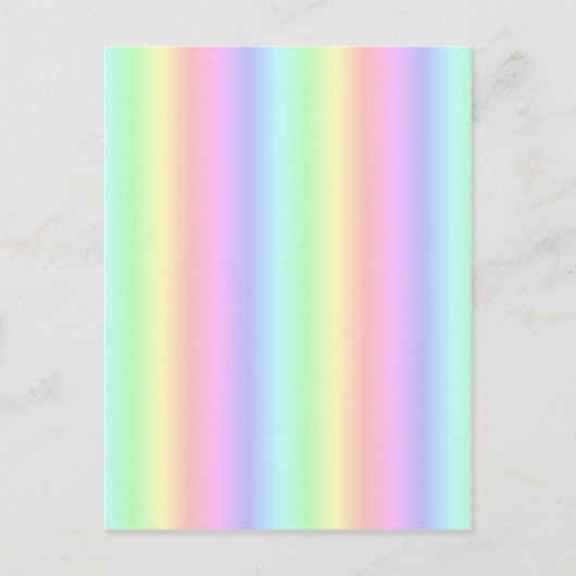Pastel regenboogstrips - Patroon Briefkaart (Voorkant)