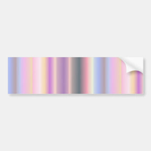 Pastel regenboogstrips - Patroon Bumpersticker