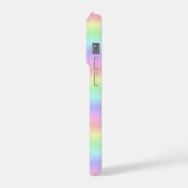 Pastel regenboogstrips - Patroon iPhone Hoesje (Linkerkant)