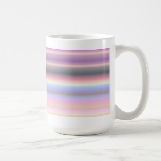Pastel regenboogstrips - Patroon Koffiemok (Rechts)