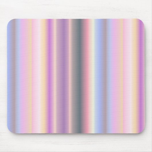 Pastel regenboogstrips - Patroon Muismat (Voorkant)