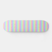 Pastel regenboogstrips - Patroon Skateboard (Horizontaal)