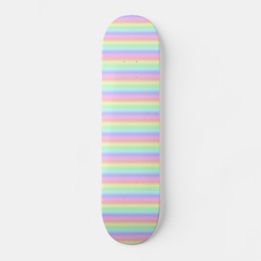 Pastel regenboogstrips - Patroon Skateboard (Voorkant)