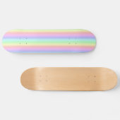 Pastel regenboogstrips - Patroon Skateboard (Horizontaal)