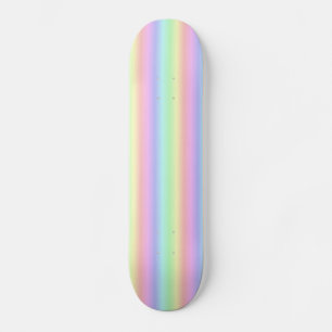 Pastel regenboogstrips - Patroon Skateboard