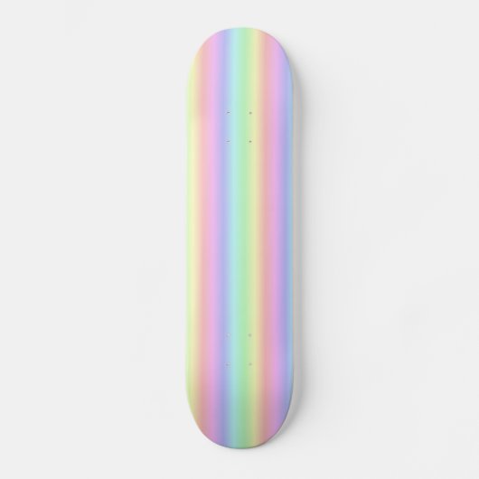 Pastel regenboogstrips - Patroon Skateboard (Voorkant)