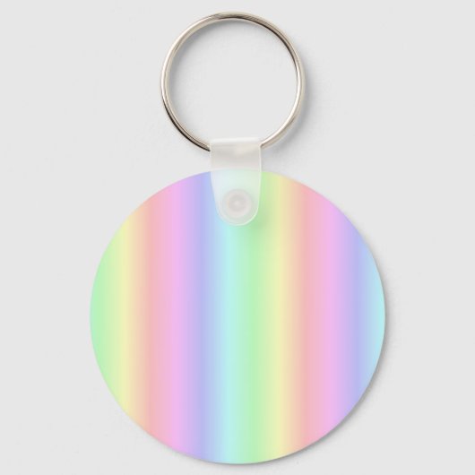 Pastel regenboogstrips - Patroon Sleutelhanger (Voorkant)