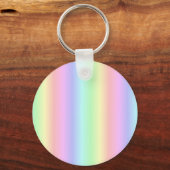 Pastel regenboogstrips - Patroon Sleutelhanger (Voorkant)
