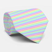 Pastel regenboogstrips - Patroon Stropdas (Opgerold)