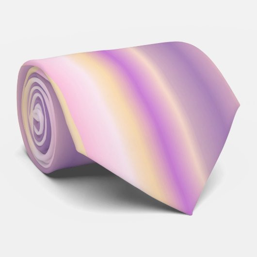 Pastel regenboogstrips - Patroon Stropdas (Opgerold)
