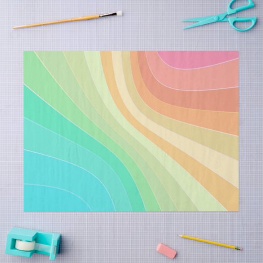 pastel regenboogtissuepapier tissuepapier (Craft)