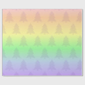 Pastel regenboogvakantieboom cadeaupapier (Vlak)