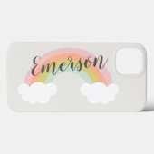Pastel Regenboogwolk Cute Modern Case-Mate iPhone Case (Achterkant (horizontaal))