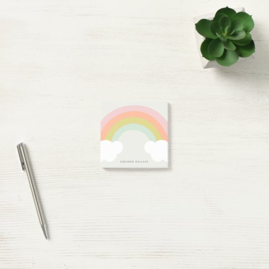Pastel Regenboogwolk Cute Post-it® Notes (Kantoor)