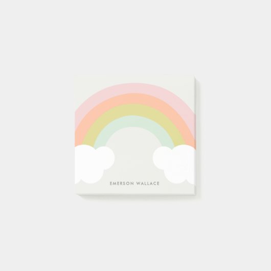 Pastel regenboogwolk post-it® notes (Voorkant)