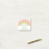 Pastel regenboogwolk post-it® notes (Op bureau)