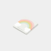 Pastel regenboogwolk post-it® notes (Schuin)