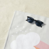 Pastel regenboogwolk Stomme moderne Kinder keuken Strandlaken (In situ)